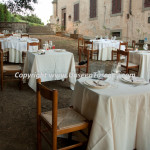 Dinner at Villa Caruso Bellosguardo tables